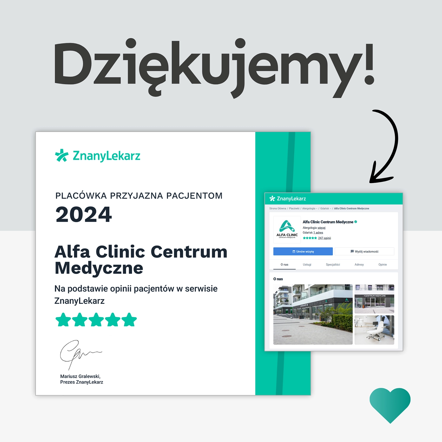 Otrzymaliśmy certyfikat Placówki Przyjaznej Pacjentom