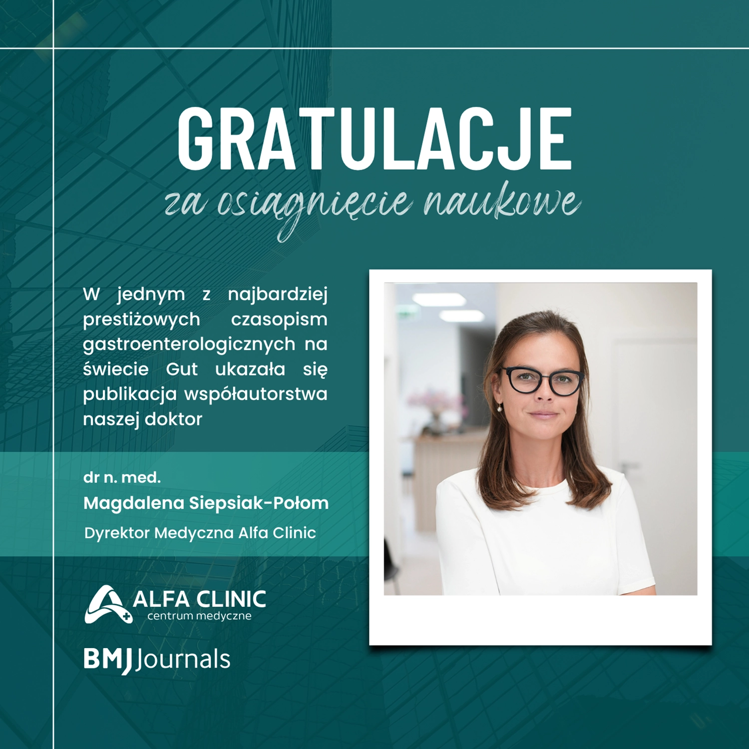 Osiągnięcie naukowe dr Magdaleny Siepsiak – Połom!